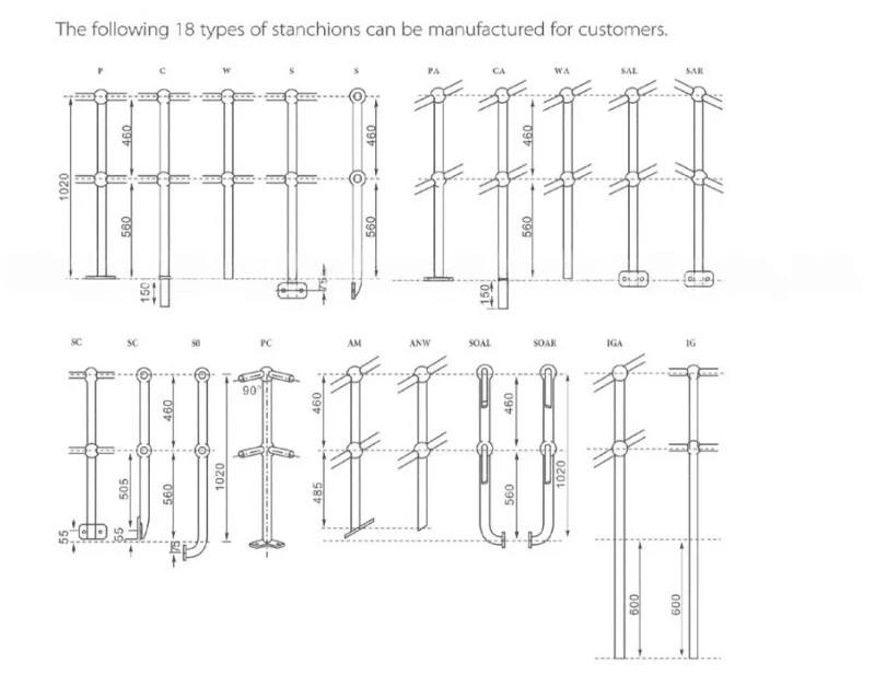 Hot-Dip Galvanized Steel Structural Handrails Hot-Dip Galvanized Steel Structural Handrails